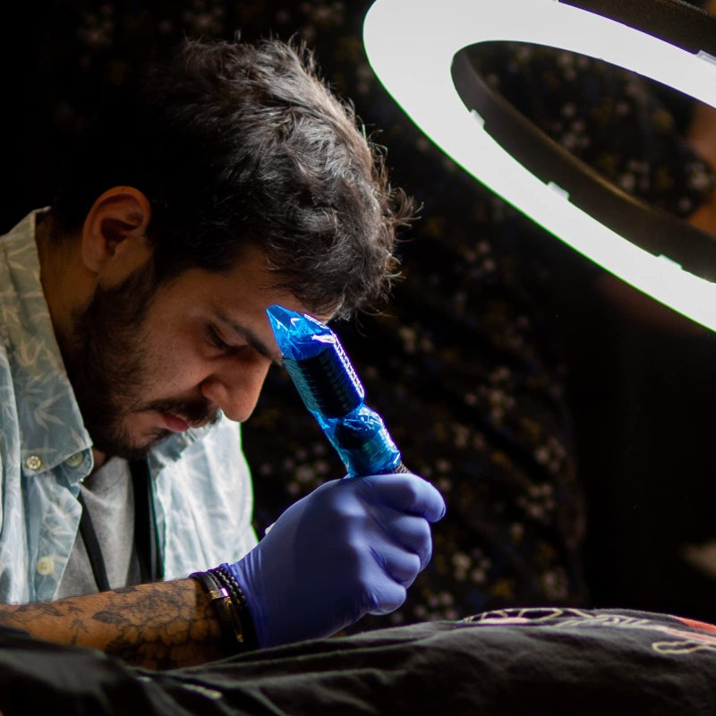 JMU فيلم الحاجز الأزرق JMU، فيلم الحاجز للتاتو 4" × 6" شريط الحاجز، لفافة فيلم الحاجز السني (1 لفافة، 1200 ورقة) - Image 4