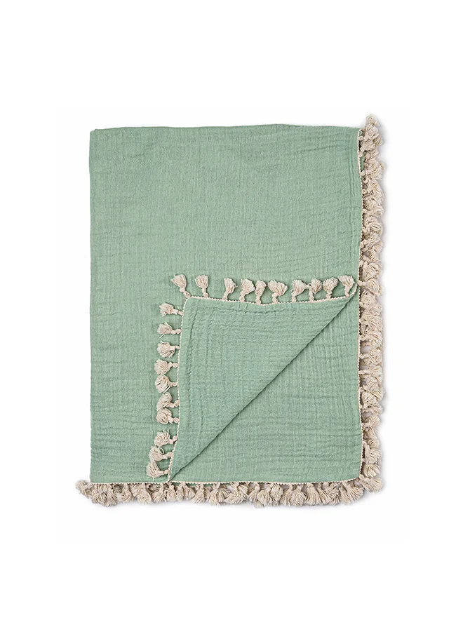كرين بيبي 6 Layer Muslin Blanket - Evergreen