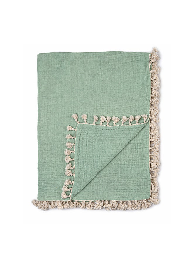 Crane BABY 6 Layer Muslin Blanket - Evergreen - Image 1