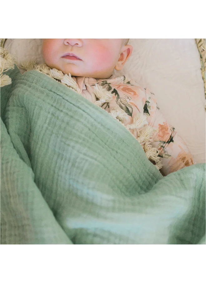 كرين بيبي 6 Layer Muslin Blanket - Evergreen