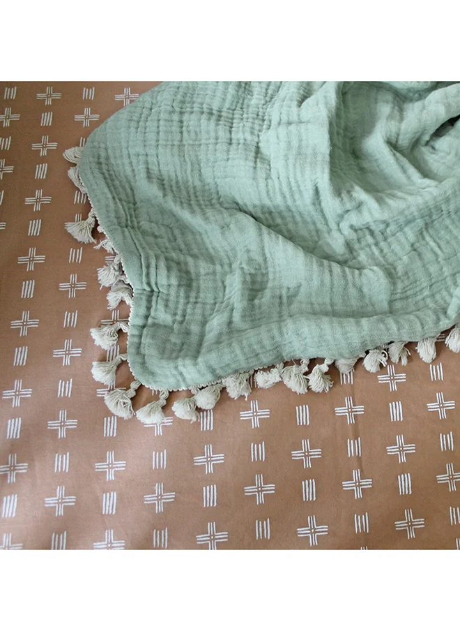 كرين بيبي 6 Layer Muslin Blanket - Evergreen