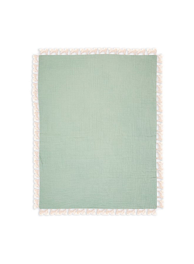 Crane BABY 6 Layer Muslin Blanket - Evergreen - Image 2