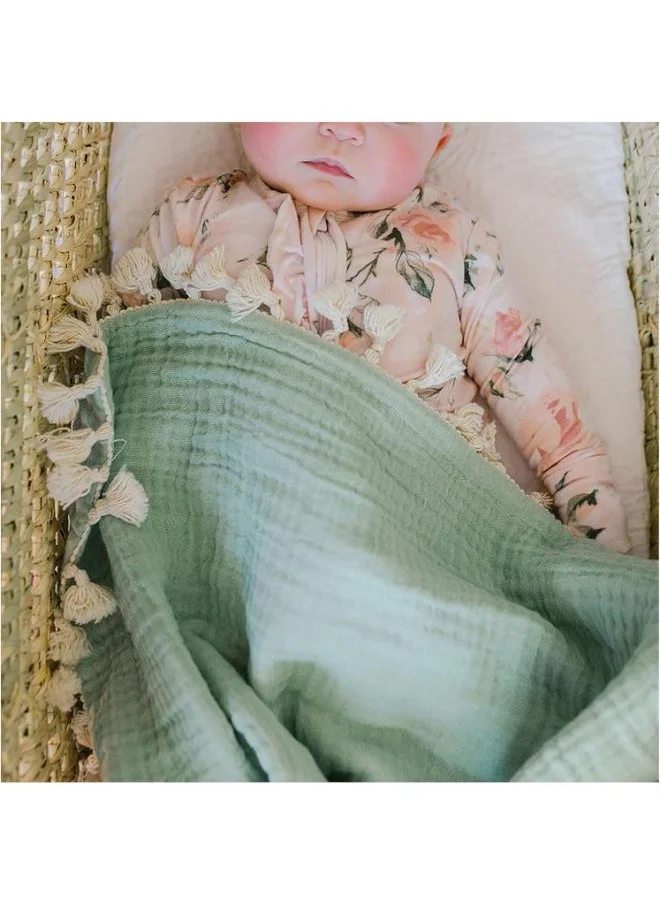كرين بيبي 6 Layer Muslin Blanket - Evergreen