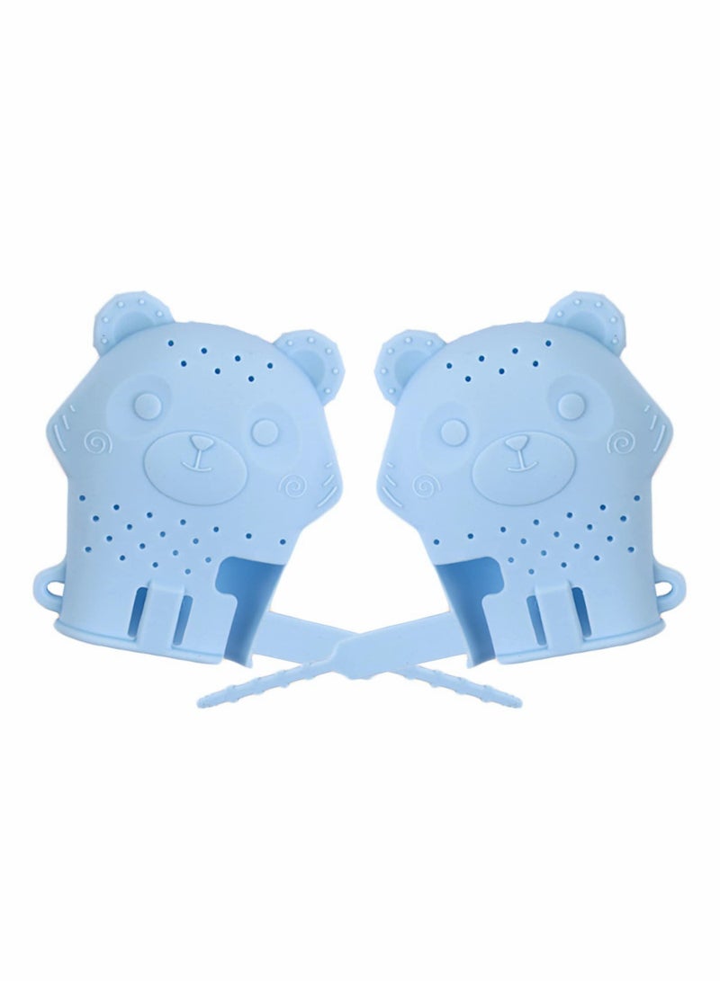 2 Pack Teething Mitten Baby Glove Teether Toys Silicone Soothing Pain Relief for Infant Boys & Girls for 0-6 Months Baby - Image 1