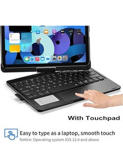 General iPad Air 4/5/iPad Pro 11/ipad 10th Gen 2022 Touch Keyboard Case, 360° Rotating Backlight, iPad Pro 12.9 6th/5th/4th/3rd Trackpad Magic Keyboard and Smart Backlit Keys  - Image 2