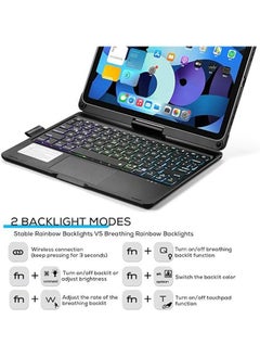 General iPad Air 4/5/iPad Pro 11/ipad 10th Gen 2022 Touch Keyboard Case, 360° Rotating Backlight, iPad Pro 12.9 6th/5th/4th/3rd Trackpad Magic Keyboard and Smart Backlit Keys  - Image 3