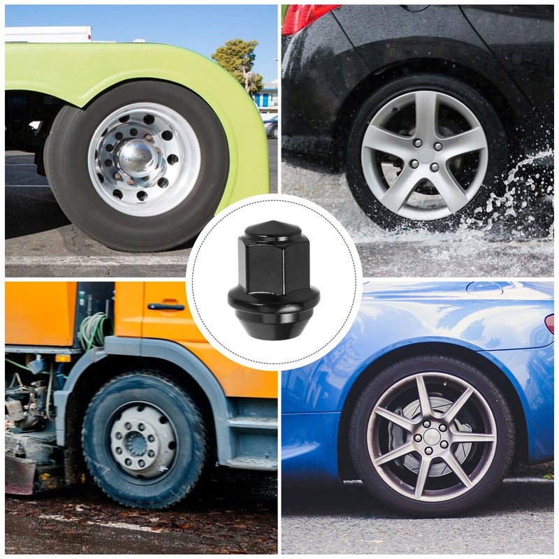 14x1 5mm Black Heavy Duty Wheel Lug Nut Covers For SUV And Sports Car Tires - Image 4