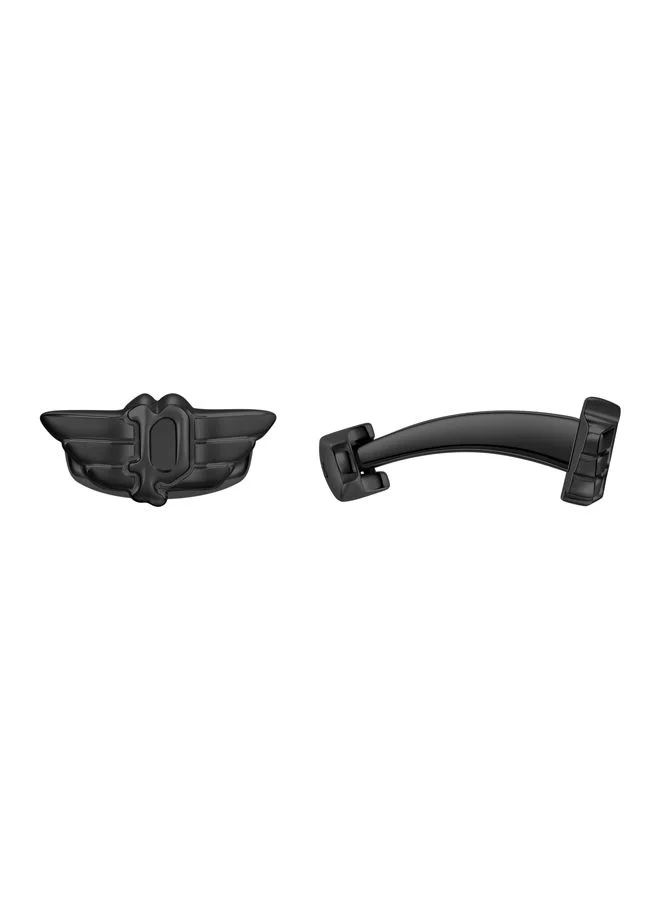 بوليس Towering Branded Cufflinks For Men Black P Wings