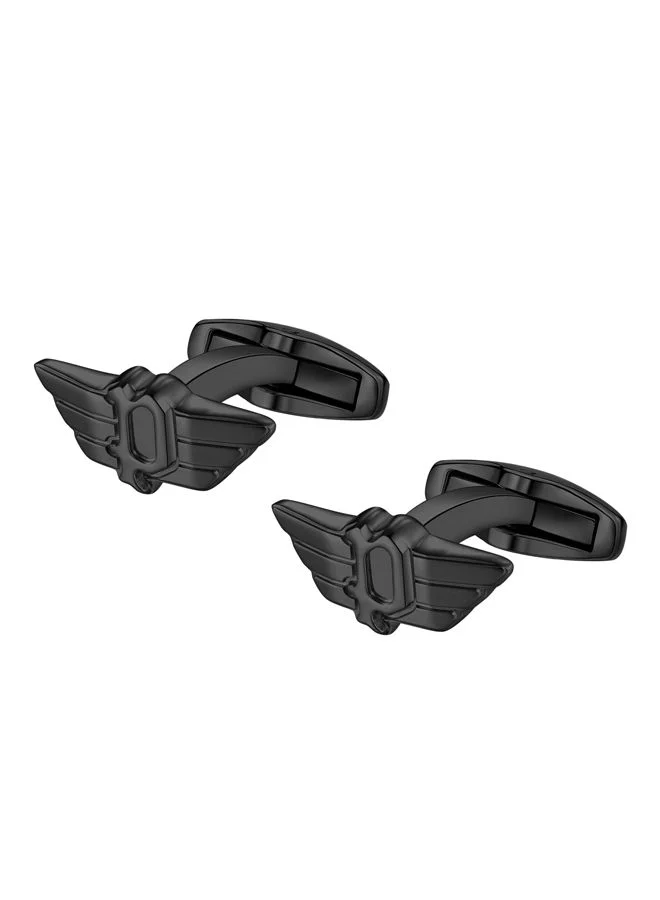 بوليس Towering Branded Cufflinks For Men Black P Wings