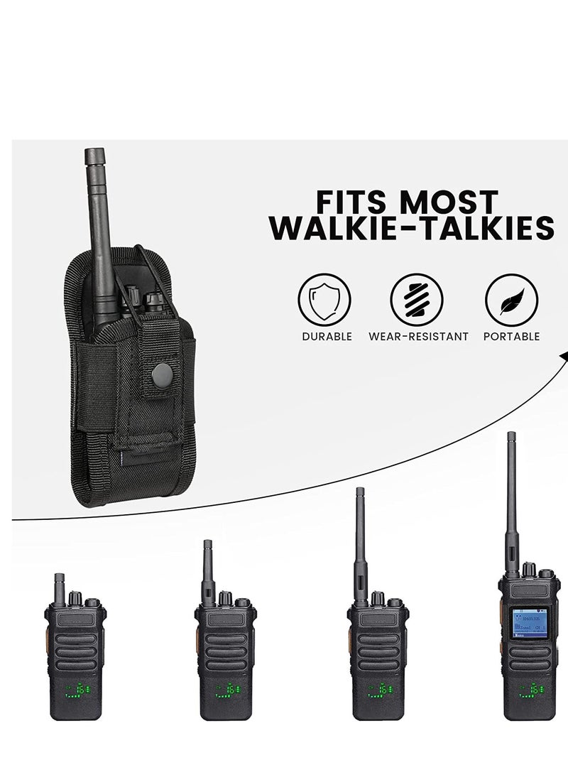 Radio Holder Holster Case Pouch Bag  for Police,Teacher,Fireman,military,Man,Outdoor (Black)