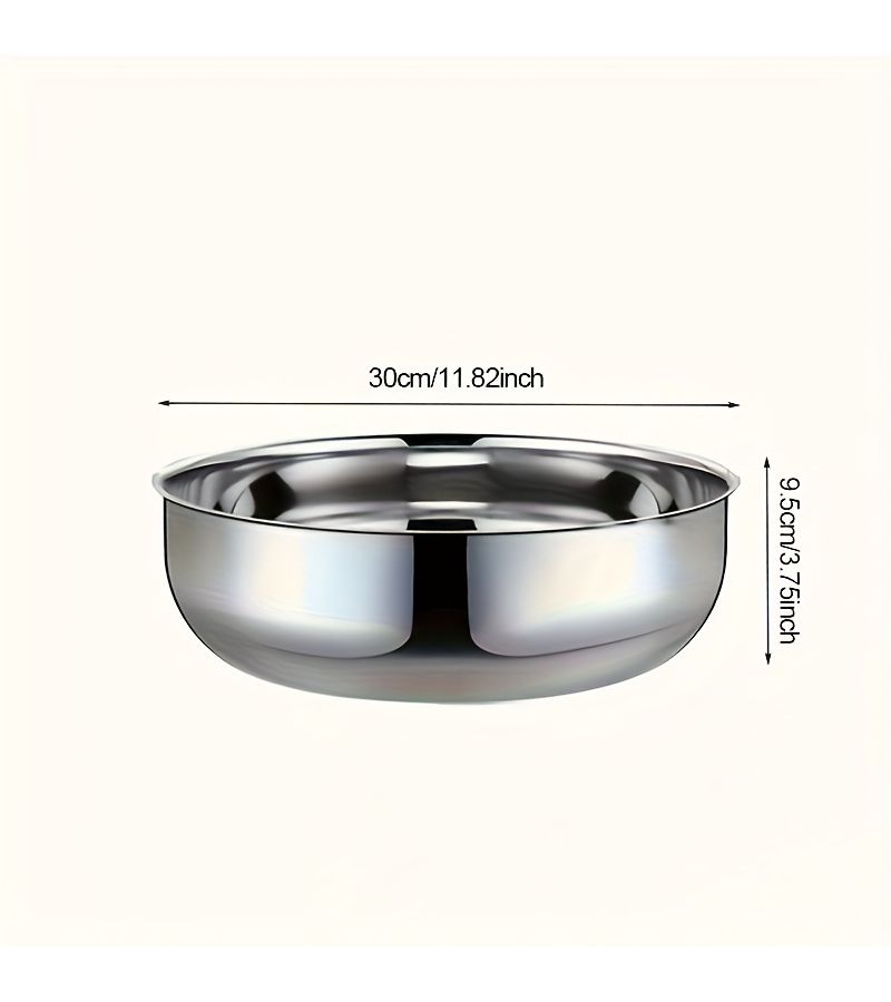 2pcs Stainless Steel Mixing Bowl Set Multipurpose Baking Basin Kitchen Tool - Image 1