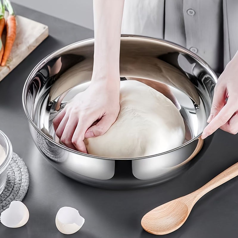 2pcs Stainless Steel Mixing Bowl Set Multipurpose Baking Basin Kitchen Tool - Image 4