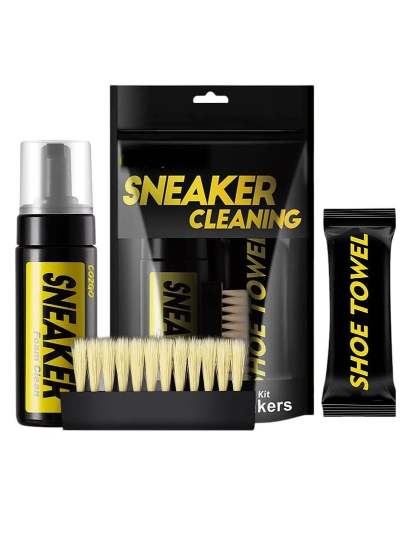 Shopping Point Shoe Cleaning Kit For Sneaker Water-Free Foam Shoe Cleaner With Shoe Brush And Shoe Cloth Work On Most Shoes - Image 1