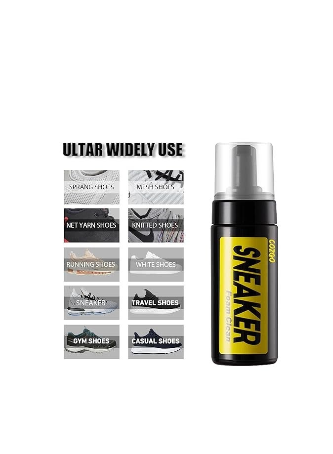 Shopping Point Shoe Cleaning Kit For Sneaker Water-Free Foam Shoe Cleaner With Shoe Brush And Shoe Cloth Work On Most Shoes - Image 2