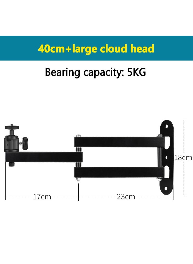 Retractable Foldable Projector Wall Stand with 90 Degree Rotating Gimbal