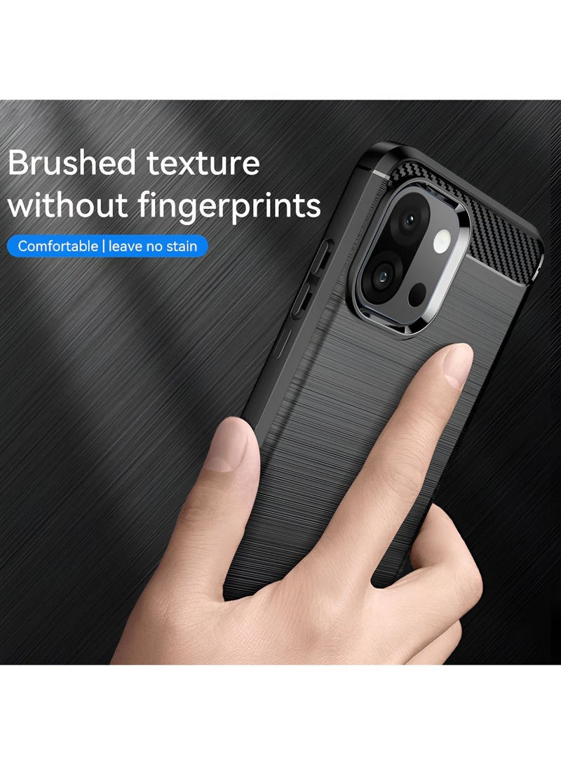 دبليو تيك غطاء حماية بتقنية السيليكون ذو نسيج فرشاة لواحد بلاس 13S 5G 2025 - أسود - Image 4