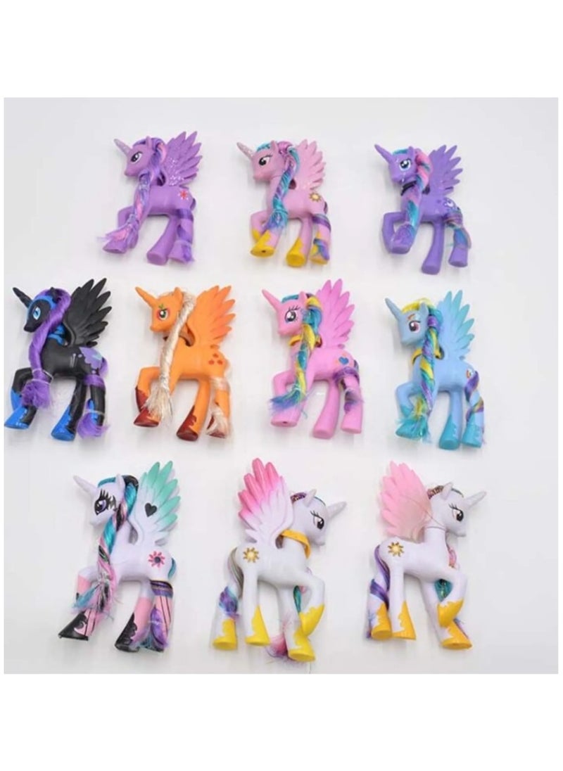 null - 12 pieces 14 cm my little pony cute pvc unicorn pvc little ponis horse action toy figures dolls - Image 1
