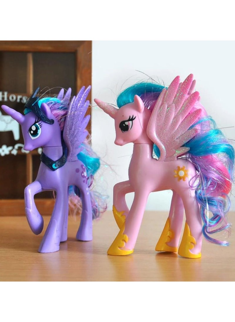 null - 12 pieces 14 cm my little pony cute pvc unicorn pvc little ponis horse action toy figures dolls - Image 1