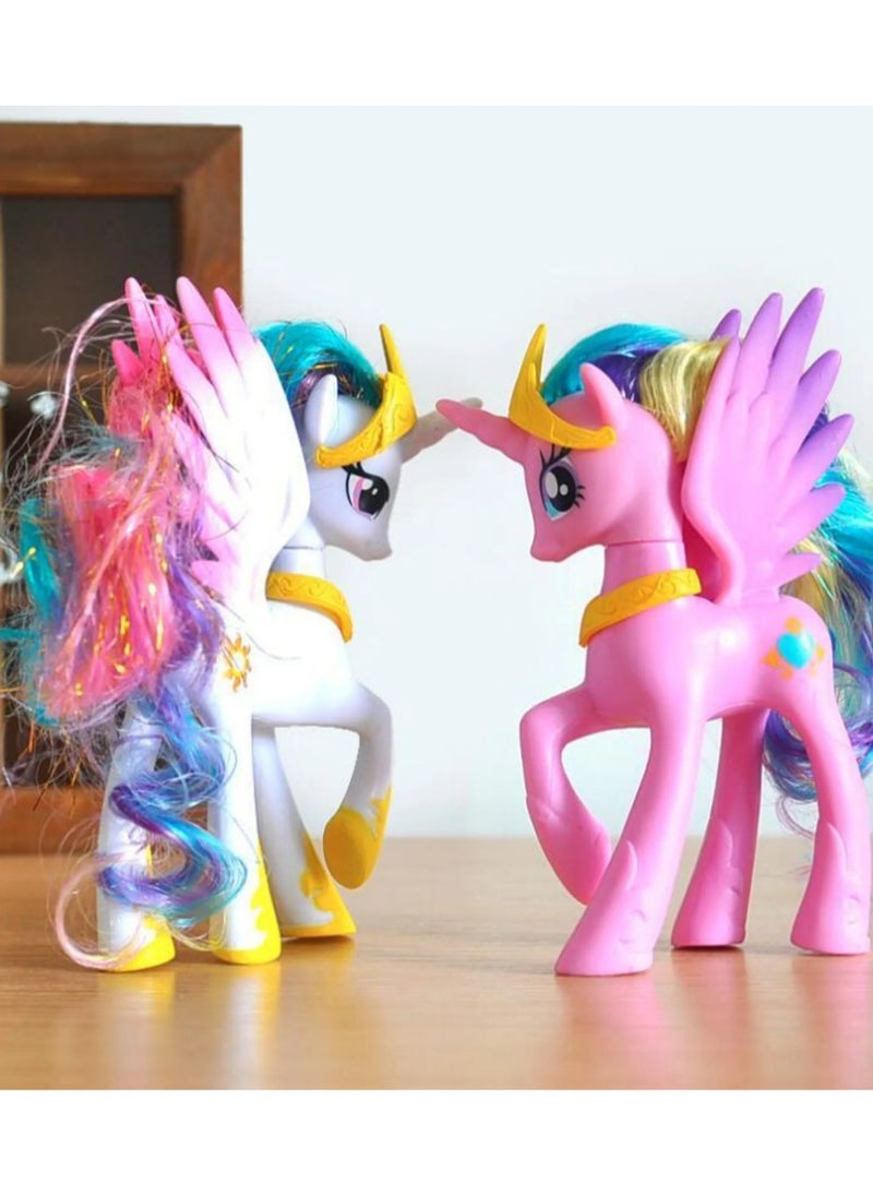 null - 12 pieces 14 cm my little pony cute pvc unicorn pvc little ponis horse action toy figures dolls - Image 1