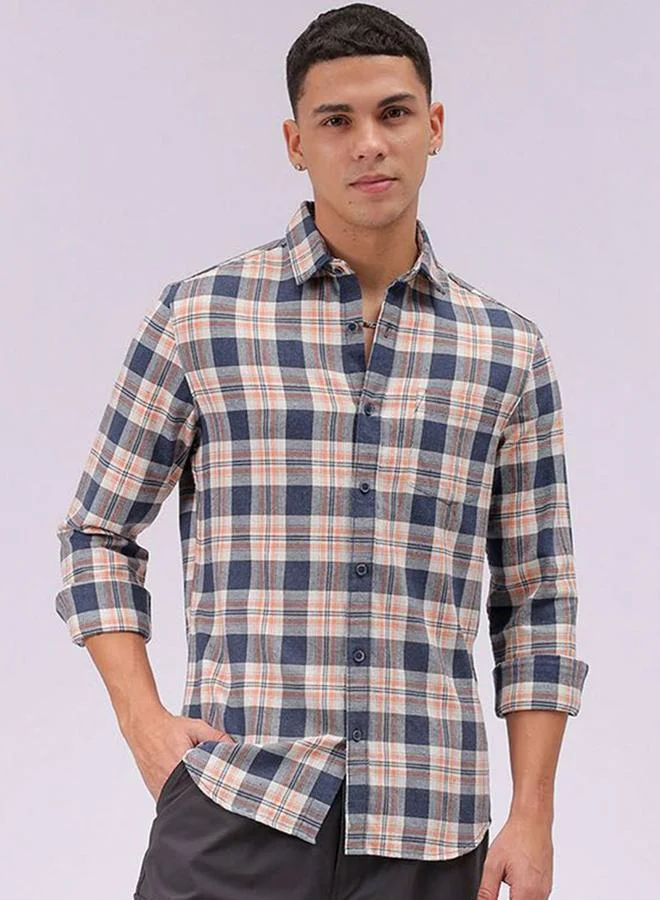 The Indian Garage Co The Indian Garage Co Men Multi Slim Fit Checked Casual Shirt