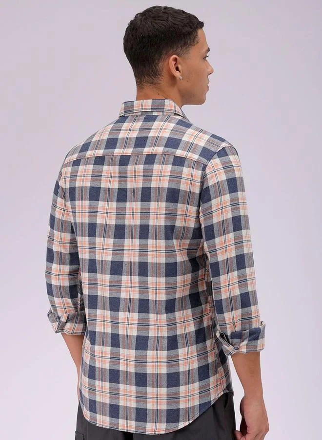 The Indian Garage Co The Indian Garage Co Men Multi Slim Fit Checked Casual Shirt