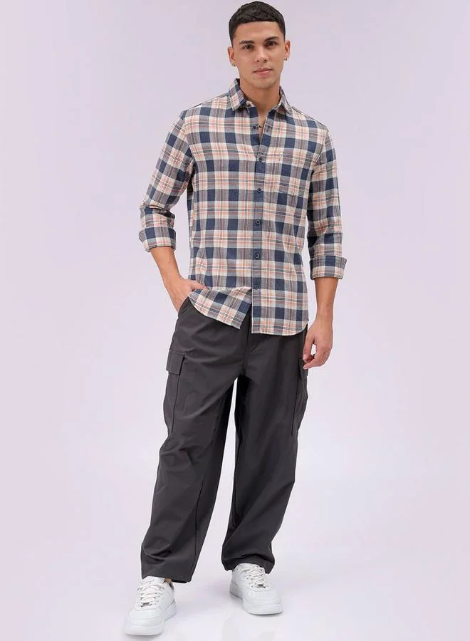 The Indian Garage Co The Indian Garage Co Men Multi Slim Fit Checked Casual Shirt