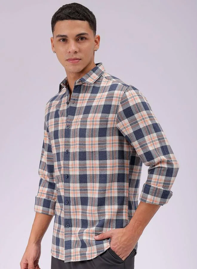 The Indian Garage Co The Indian Garage Co Men Multi Slim Fit Checked Casual Shirt
