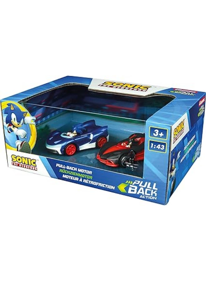Carrera Pull & Speed Sonic the Hedgehog Cars – 2 Vehicle Set with Pull-Back Motor | Licensed 1:43 Scale Authentic Sonic Characters | Collectible Toy Cars for Kids Ages 3+ & Adults | Gift Set for Fans & Racing Playtime - Image 2