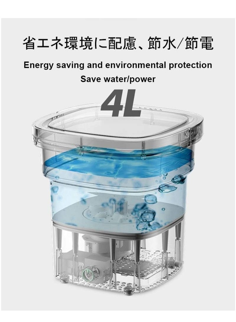 ELTRAZONE Portable Folding Washing Machine Mini Washing Machine for Camping and Traveling - Image 2