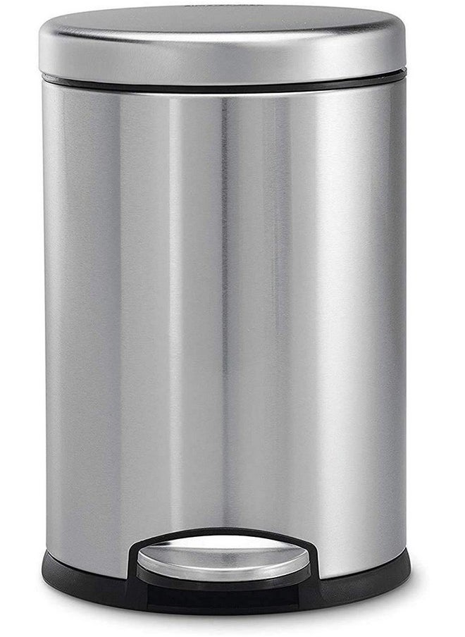 opr OPR Stainless Steel Plain Pedal Dustbin with Lid And Bucket| Trash Can for Home, Bathroom, Outdoor, Indoor, Kitchen, Bedroom, Office With Lid - (8 * 13 Inches- 8 Litres)  - Image 1