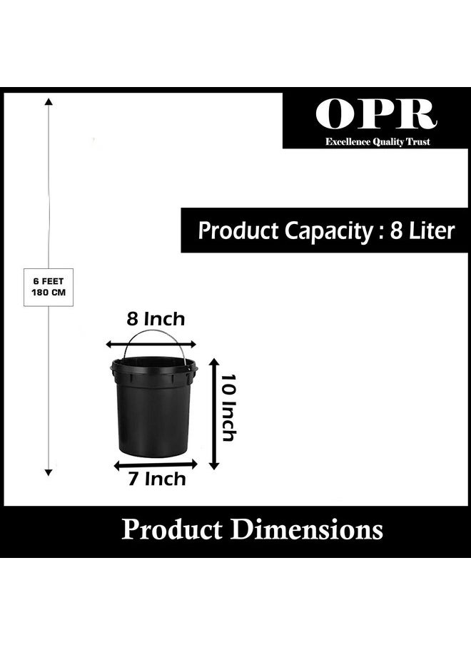 opr OPR Stainless Steel Plain Pedal Dustbin with Lid And Bucket| Trash Can for Home, Bathroom, Outdoor, Indoor, Kitchen, Bedroom, Office With Lid - (8 * 13 Inches- 8 Litres)  - Image 5