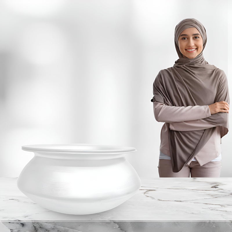 SNKM Aluminium Handi with Lid, 28 cm, for Kitchen Cooking Pot Rice, Curry, Biryani, Pulao, Dal, Tadka Recipes (Silver, 12 No, Medium, 7-Liter, Pack of 1) - Image 3