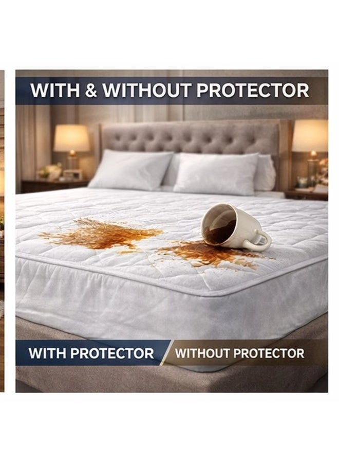 Selecto Hub Waterproof Mattress Protector, Quilted Fitted Mattress Cover, Soft Breathable Bed Protector, Deep Pocket Mattress Pad, Machine Washable, Dust Mite & Spill Protection - Image 2