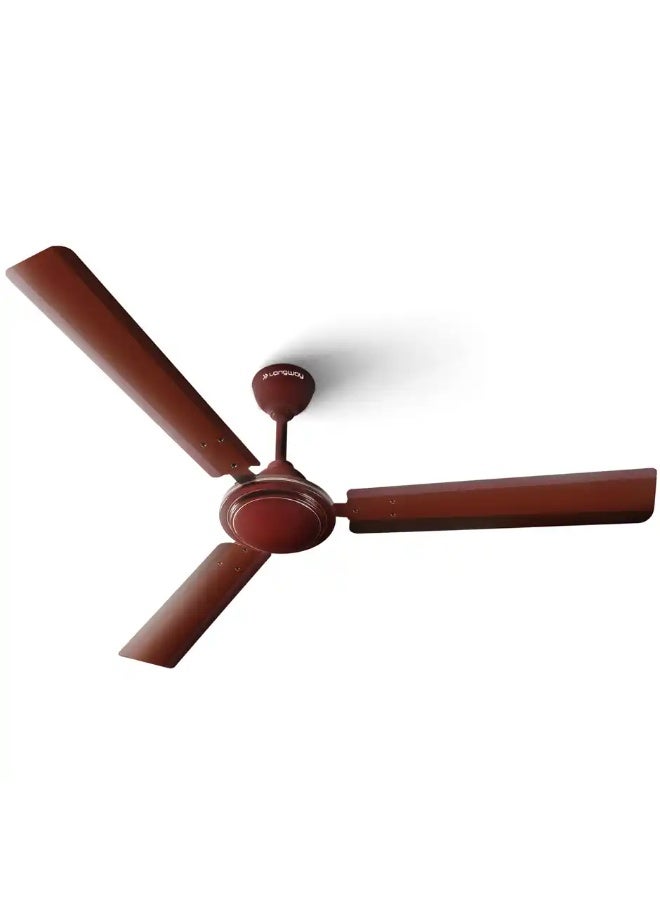Longway Nexa P1 1200 mm/48 inch Ultra High Speed 3 Blade Anti Dust Star Rated Ceiling Fan, Brown - Image 1