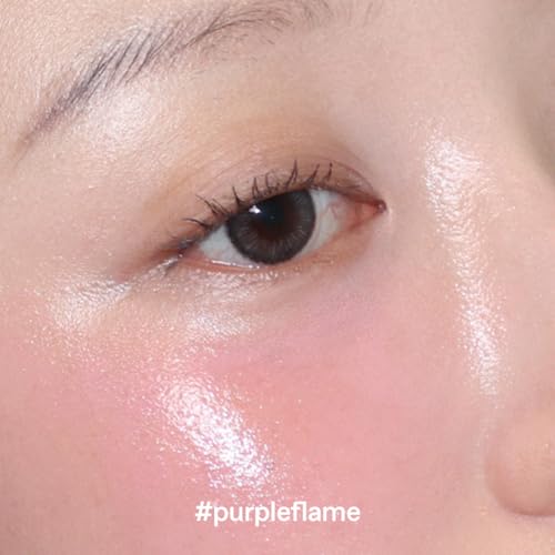 glow liquid blush purpleflame lightweight dewy radiant finish buildable longlasting colour 3layer oil blush healthy glow for cheeks 27 oz - Image 3