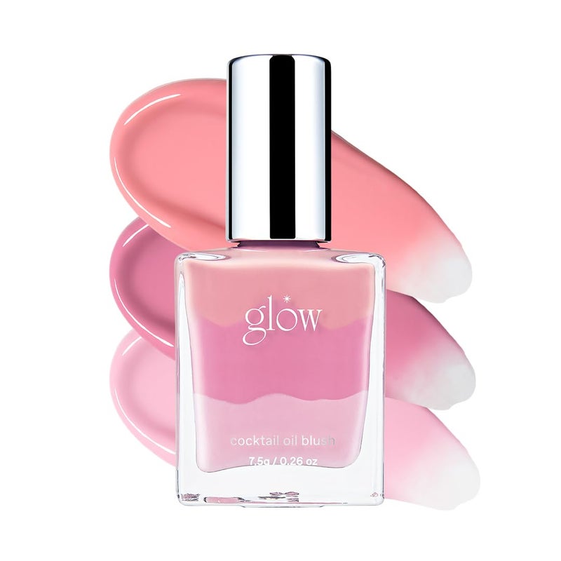 glow liquid blush purpleflame lightweight dewy radiant finish buildable longlasting colour 3layer oil blush healthy glow for cheeks 27 oz - Image 2