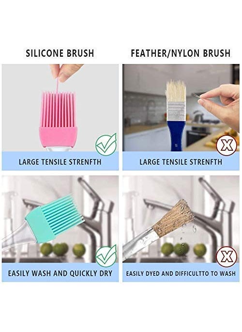 DDecora DDecora Silicon Oil Basting Brush Multicolour Pack of 2  - Image 3