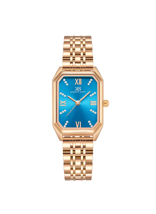 KENNETH SCOTT Kenneth Scott Women's Blue Dial Analog Watch - K23519-RBKL