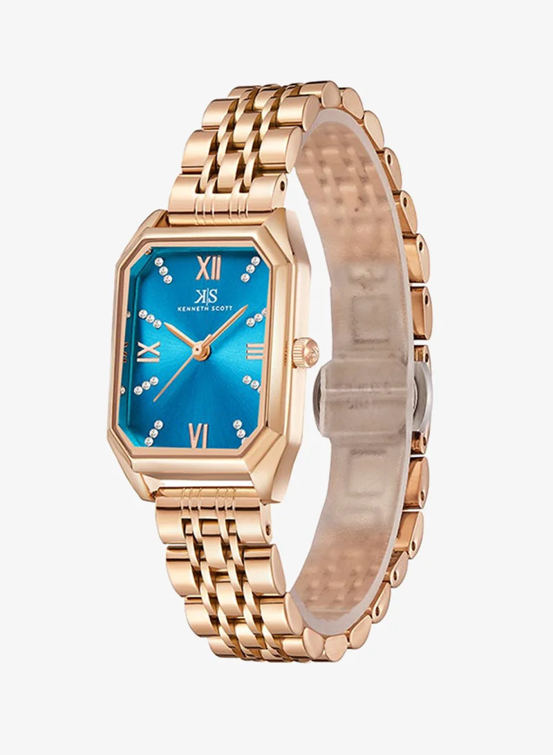 Kenneth Scott Kenneth Scott Women's Blue Dial Analog Watch - K23519-RBKL