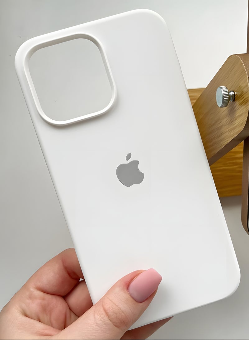 Silicone Case for iPhone 15 – Soft-Touch Shockproof Slim Protective Cover with Soft Inner Lining, Camera Protection & Anti-Slip Grip - White - Image 4