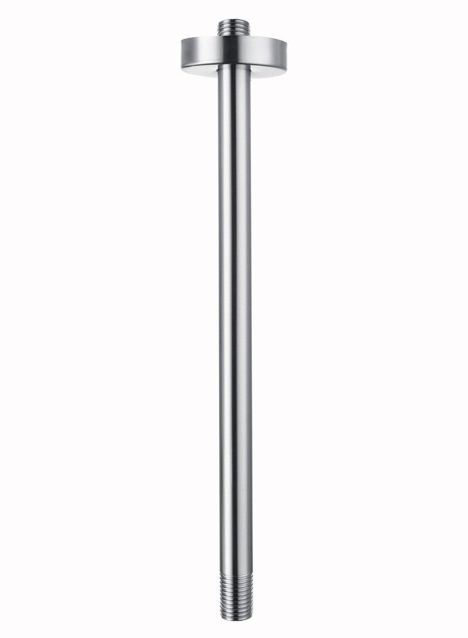Nuodan 12 Inches Shower Arm with Flange, Replacement of Ceiling Mounted Straight Arm, Suitable For Fixed High Pressure Rain Showerhead and Rainfall Shower Head, Chrome - Image 1