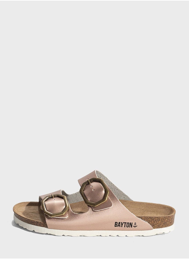 BAYTON Atlas Double Strap Flat Sandals  - Image 2