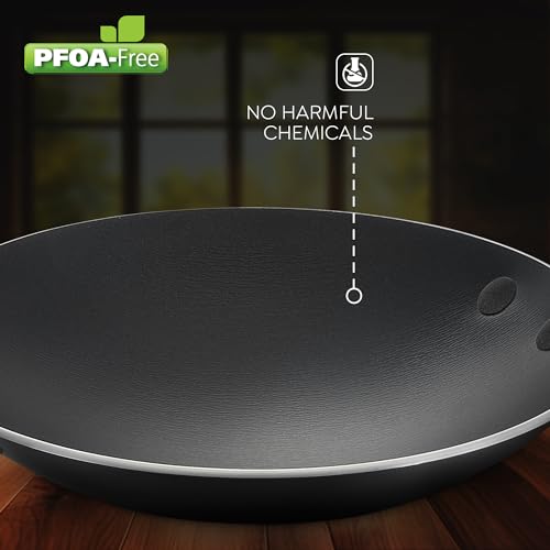 Judge By Prestige Everyday Appachatty with Lid 0.8 L Capacity 20 Cm Diameter (Aluminium|Non-Stick), Black - Image 4