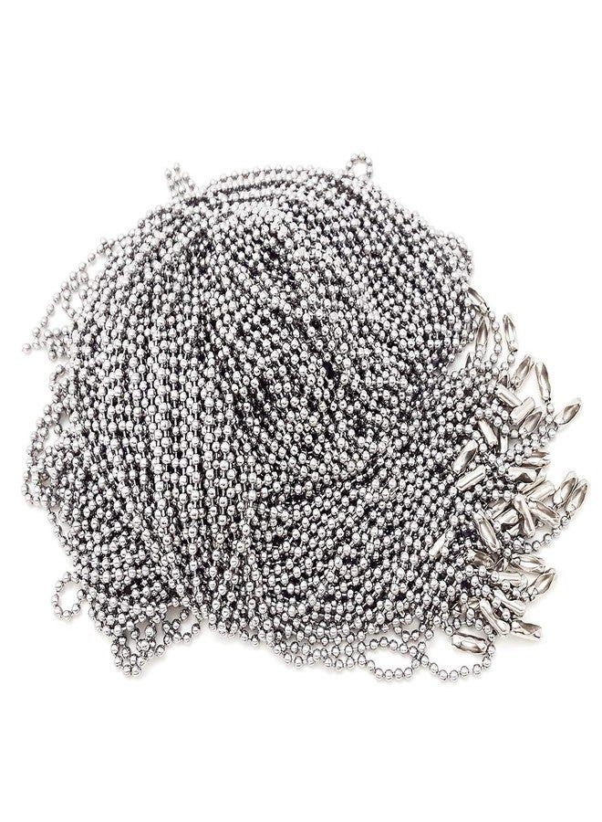 SBC Dog Tag Chain 50 Pack, 2.3mm Stainless Steel Ball Chain Necklace with Connectors, Durable Dog Tag Necklace for Men, Military Dog Tag Chains, Heavy Duty Hypoallergenic Tarnish Resistant - Image 2