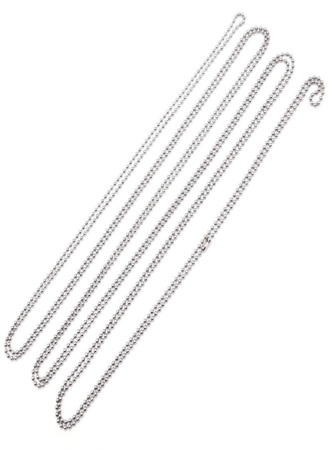 SBC Dog Tag Chain 50 Pack, 2.3mm Stainless Steel Ball Chain Necklace with Connectors, Durable Dog Tag Necklace for Men, Military Dog Tag Chains, Heavy Duty Hypoallergenic Tarnish Resistant - Image 5