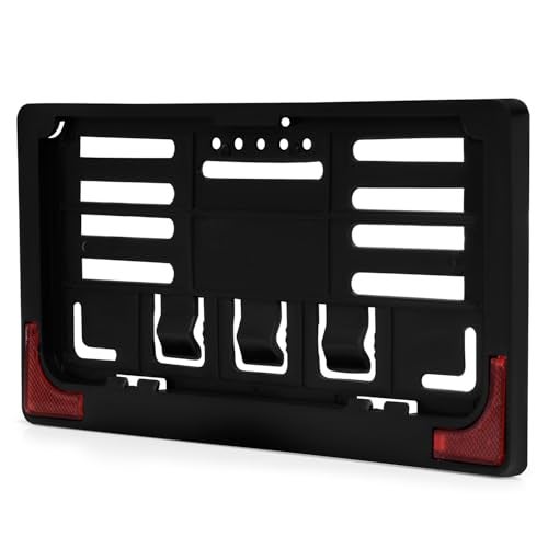 Haran Front & Rear Bike and Scooter Number Plate Frame with Protector (Black) - Image 3