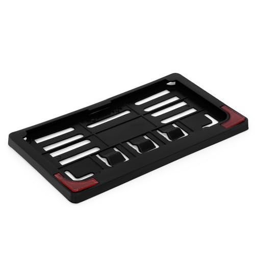 Haran Front & Rear Bike and Scooter Number Plate Frame with Protector (Black) - Image 4