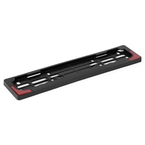Haran Front & Rear Bike and Scooter Number Plate Frame with Protector (Black) - Image 2
