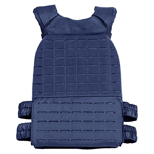 Wolf Tactical Adjustable Weighted Vest for Men & Women - Rucking, Workout, Running, Walking & CrossFit Weight Vest for Strength Training & Fitness (Blue) - Image 2