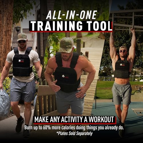 Wolf Tactical Adjustable Weighted Vest for Men & Women - Rucking, Workout, Running, Walking & CrossFit Weight Vest for Strength Training & Fitness (Blue) - Image 3